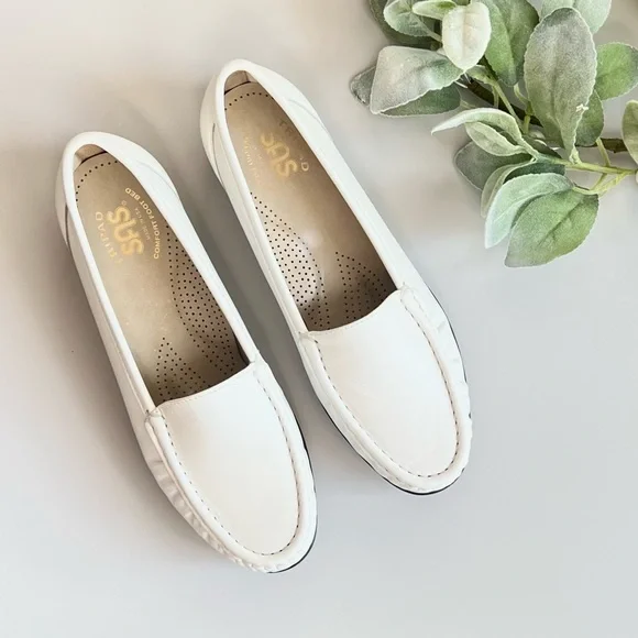 SAS San Antonio Shoemaker Simplify Slip On Loafer Comfortable White Size: 7 New - Picture 4 of 13